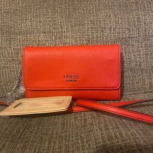 Red Guess Crossbody Wallet